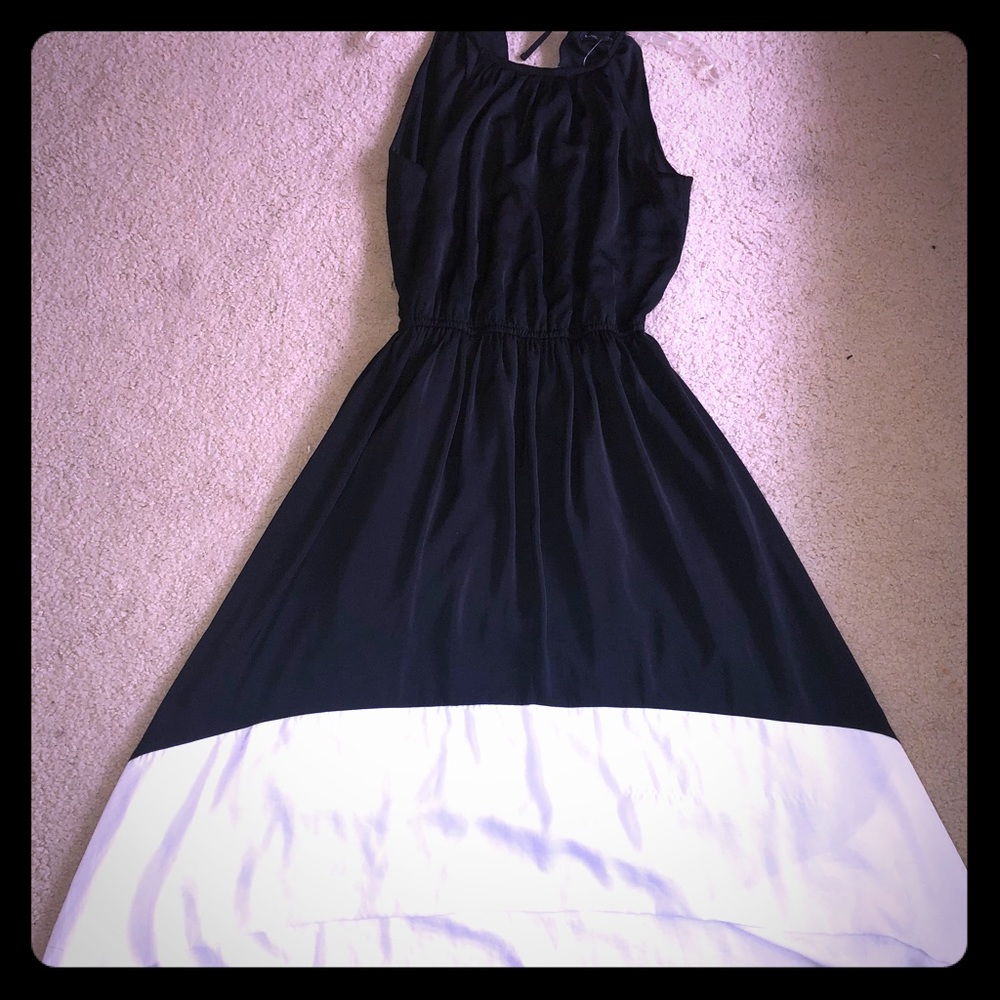 Banana Republic Black n White Hi-Low Dress